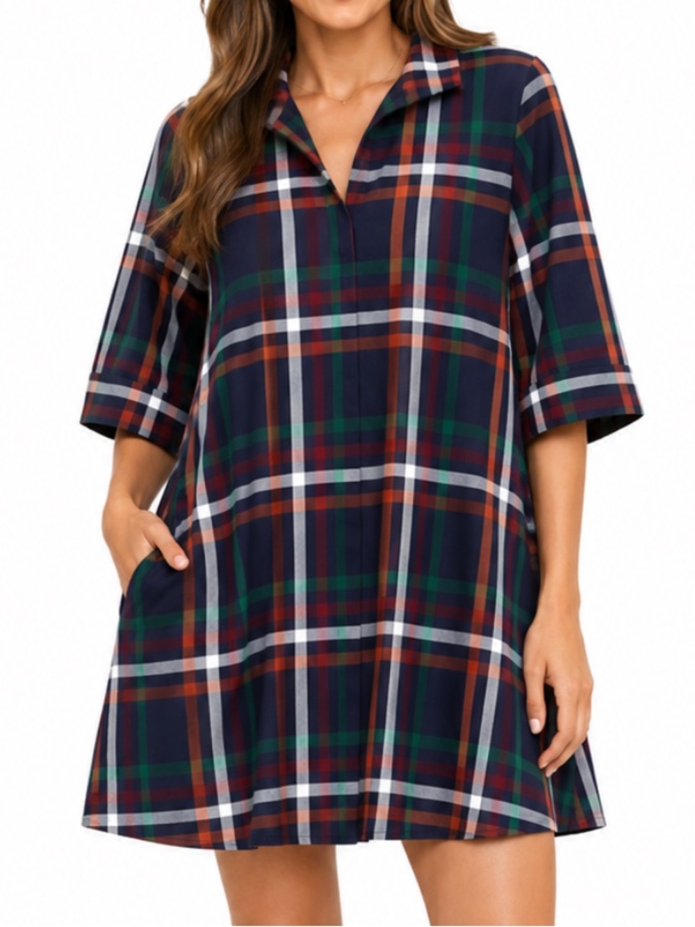 Tuckernuck Charlie Plaid Tartan Dress Preppy Equestrian Holiday Womens XS